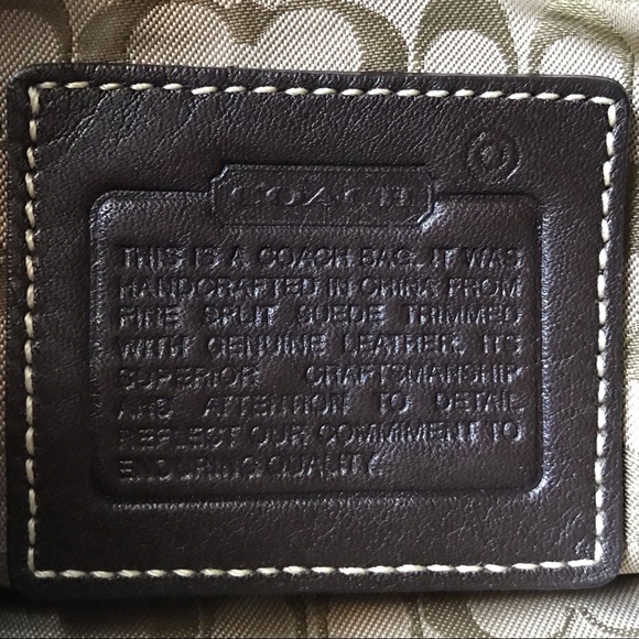 Coach 2 Bag Wristlet Rainbow Stripe Brown Suede - Picture 7 of 8